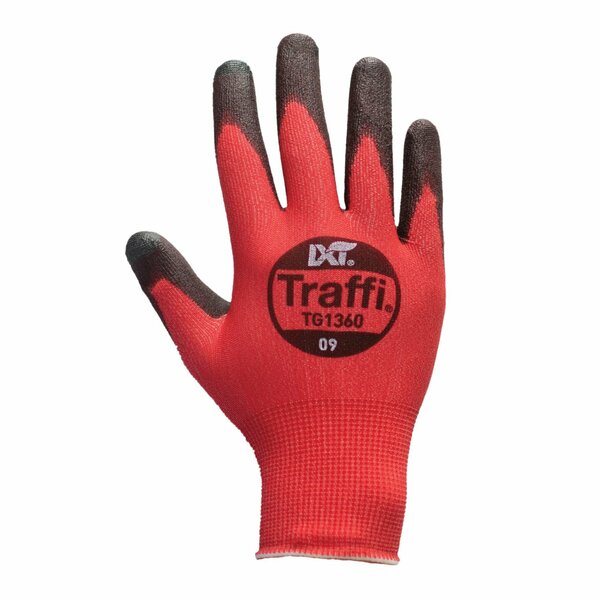 Traffi TG1360 LXT Cut A1 Ultrafine X-Dura PU Glove, Size 6 TG1360-RD-6